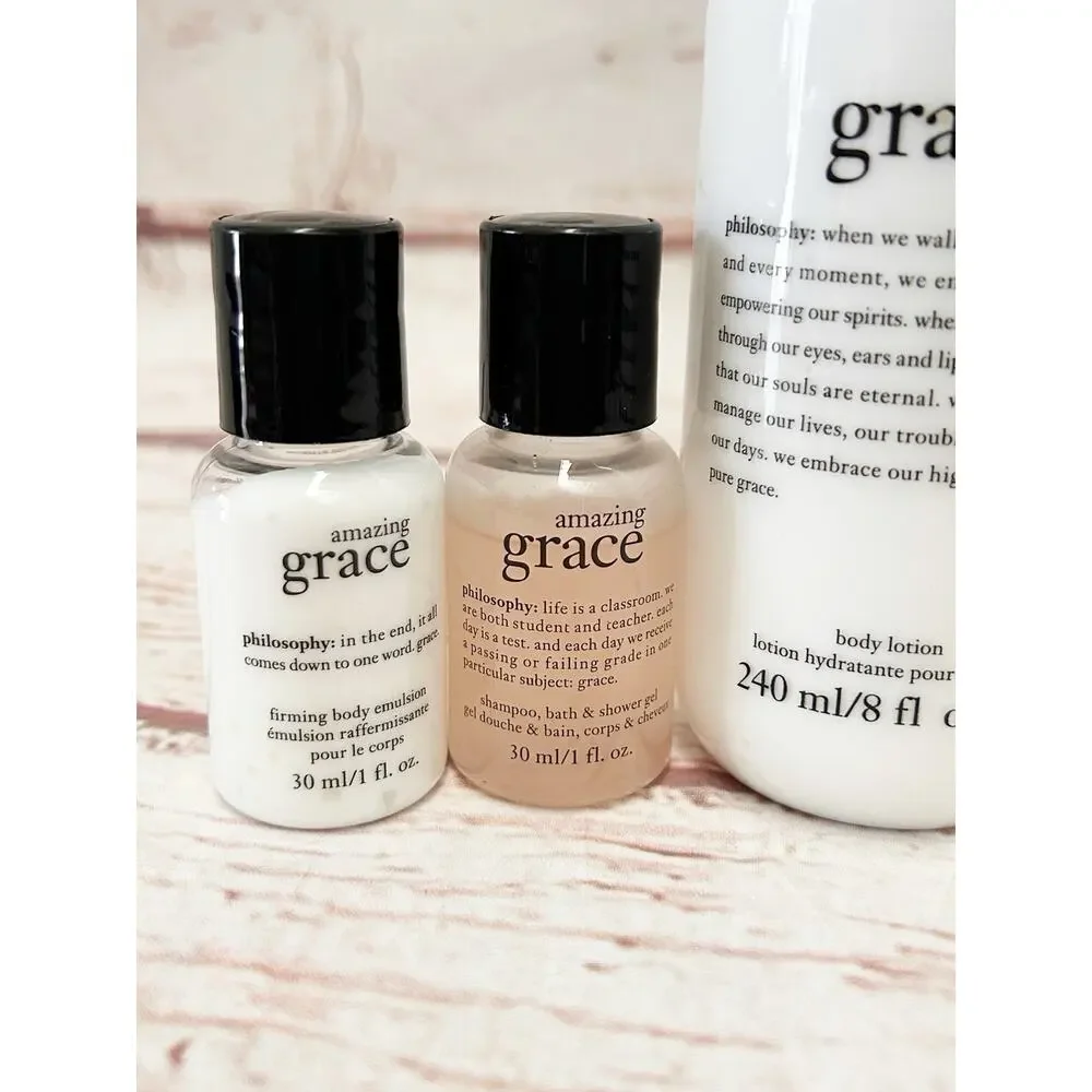 PHILOSOPHY Amazing Grace & Pure Grace Body Lotion & Wash Lot 6 Pieces NIB